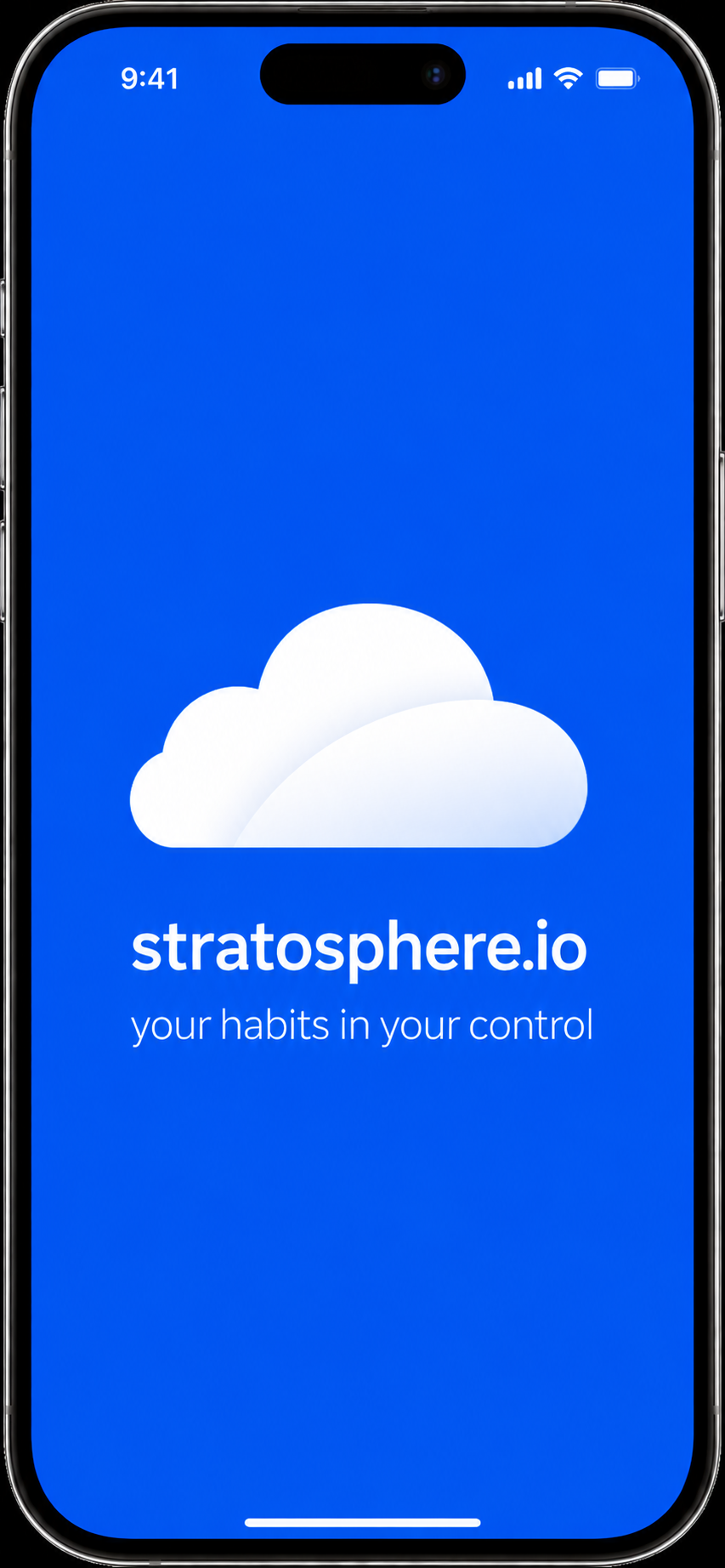 Stratosphere splash screen on iPhone